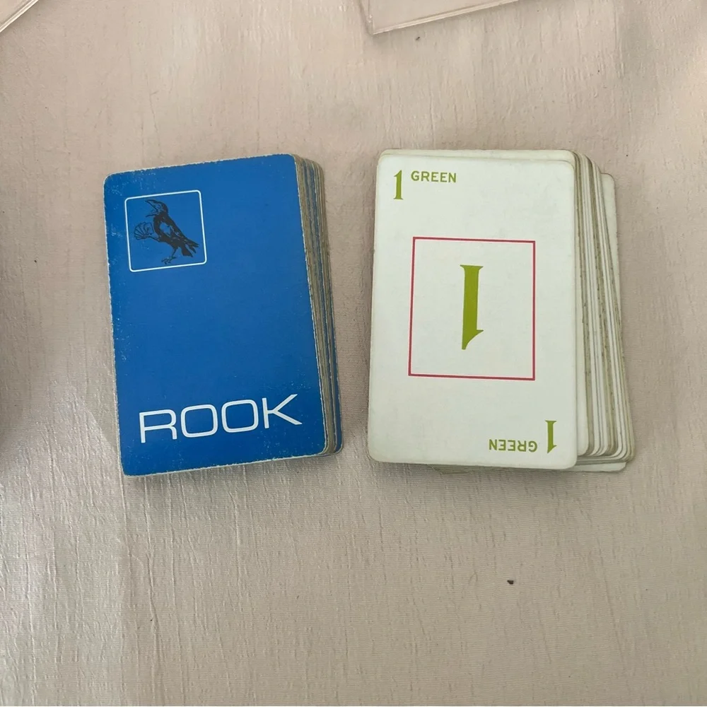 Rook Blue Card Game in Clear Case 1959 Vintage- Complete Strategy Family Fun